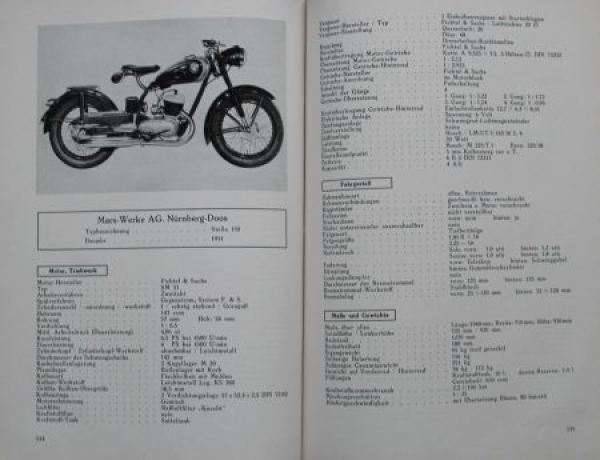 Windecker "Motorradtypen 1951-52" 1951 Motorbike-Yearbook (9163)